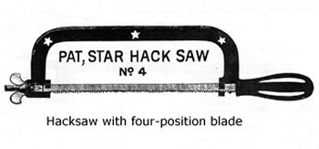 Pratt's four-position hacksaw