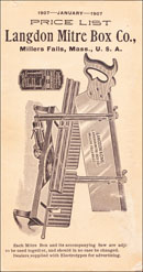 Langdon Mitre Box company, 1907 price list