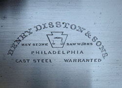 disston etched logo