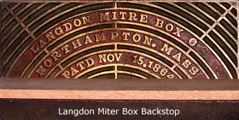 Northampton Langdon miter box backstop