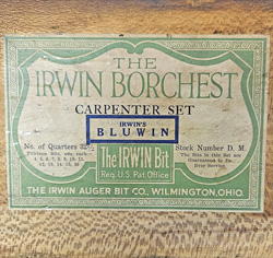 first BLUWIN BORCHEST, label
