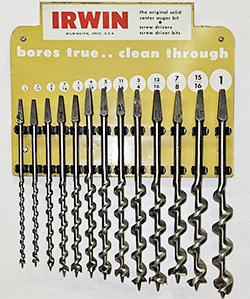 gold wall rack with bits