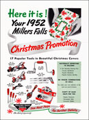 Millers Falls Company Christmas promotion, 1952