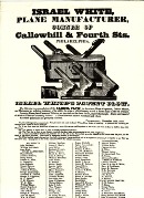 Israel White broadside, 1833