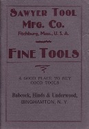 Sawyer Tool Manufacturing Company catalog, 1904 