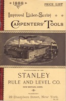 Stanley Rule and Level Company catalog, 1888