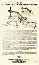 Stanley chisel grinder instruction sheet